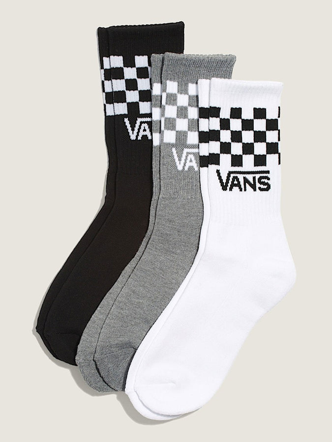 Vans Classic Check 3 Pack Socks Fall 2026 | BLACK/WHITE (Y28)
