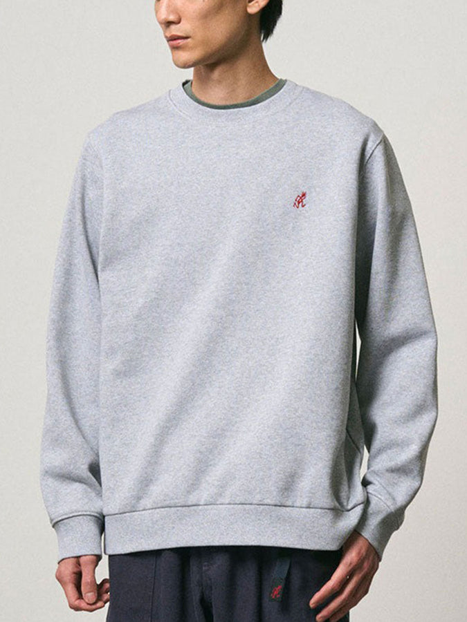 Gramicci One Point Crewneck Sweatshirt Fall 2026 | GREY HEATHER