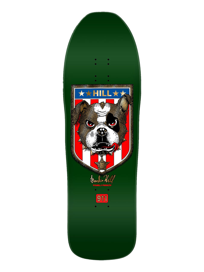 Powell Hill Bulldog Green/Gold Foil 10’’ Skateboard Deck | GREEN/GOLD FOIL