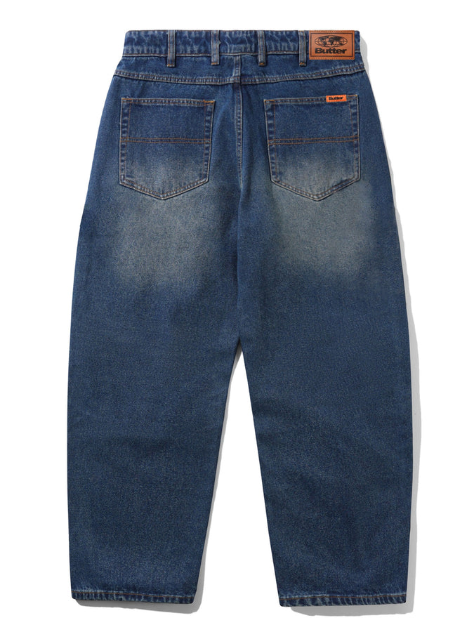 Butter Goods Baggy Distressed Indigo Jeans Fall 2026 | DISTRESSED INDIGO