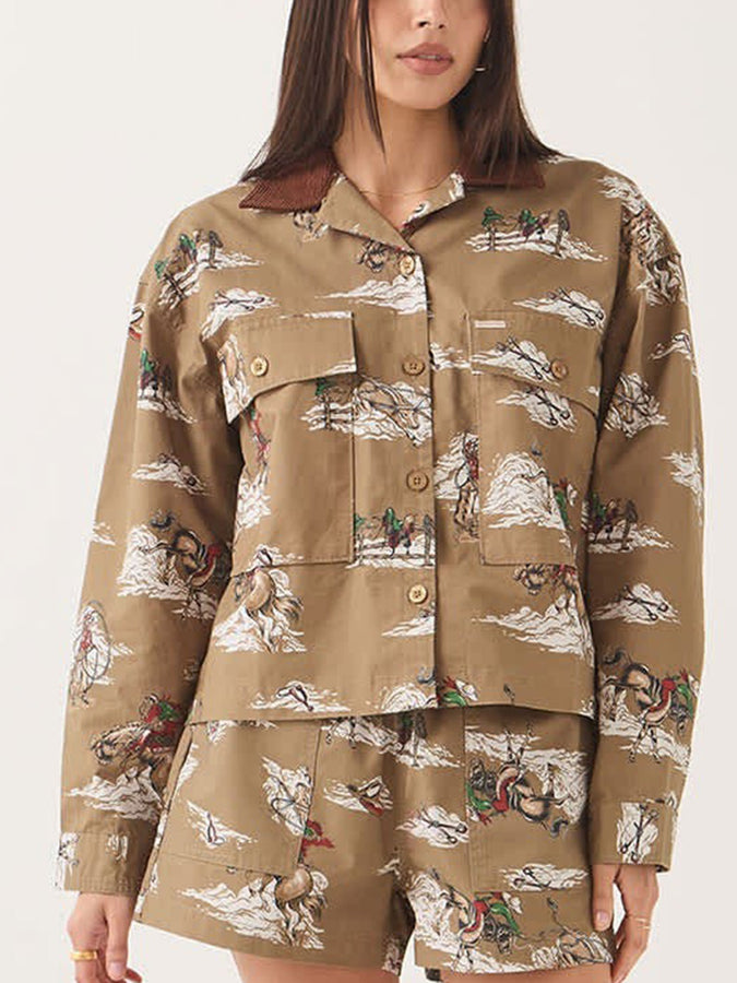 Brixton Utopia Overshirt Jacket Fall 2026 | MID CENTURY COWBOY PRINT