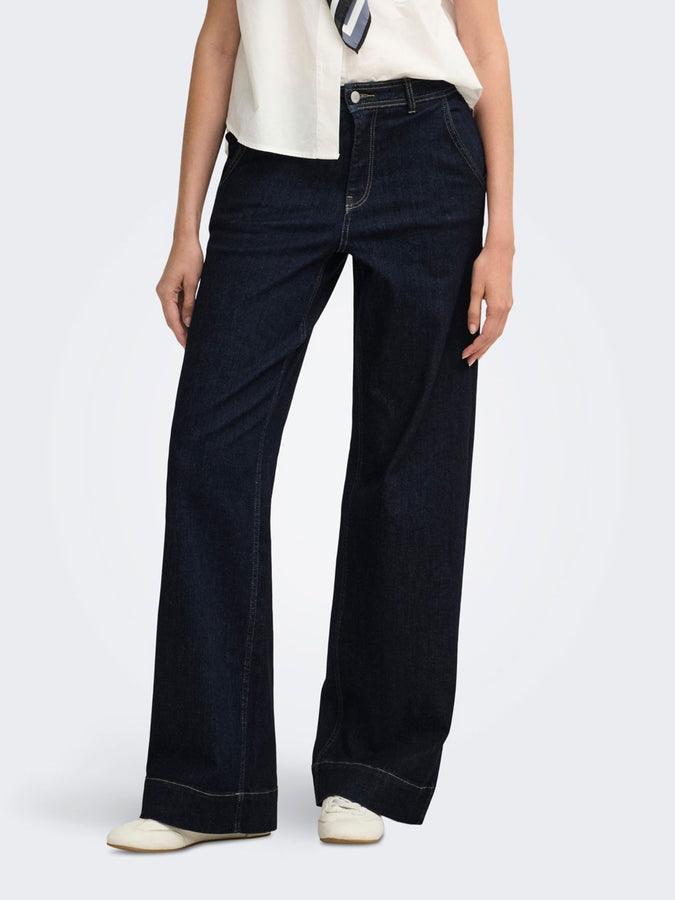 Only Madison HW Chino Wide Jeans Fall 2026 | DARK BLUE DENIM