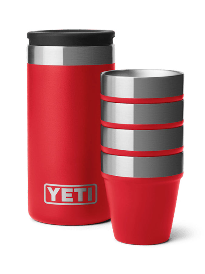 Yeti Safety Red Shot Glasses With Carrying Case | RESCUE RED