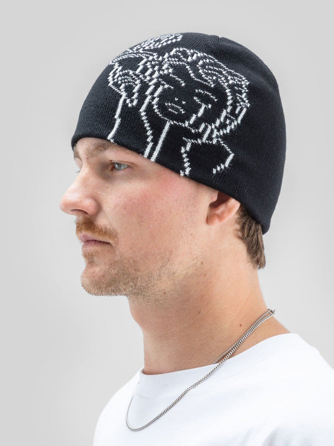 Beyond Medals Jacquard Angel Beanie | BLACK