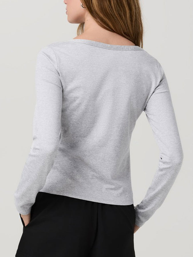 Vuori Halo V-Neck Cardigan Fall 2026 | PALE GREY HEATHER (PHG)