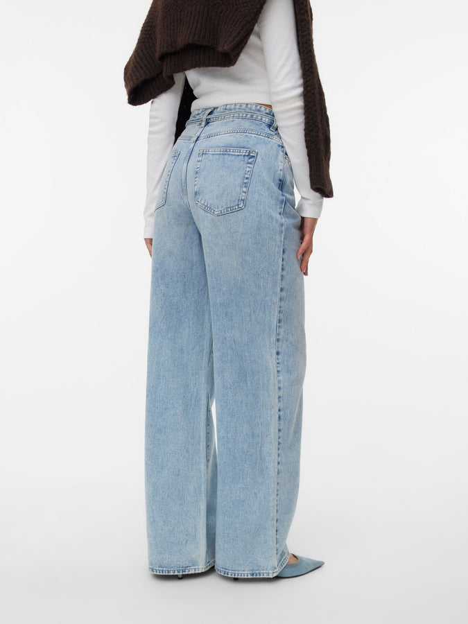 Vero Moda Wien Mr Wide Belt Jeans Spring 2026 | LIGHT BLUE DENIM