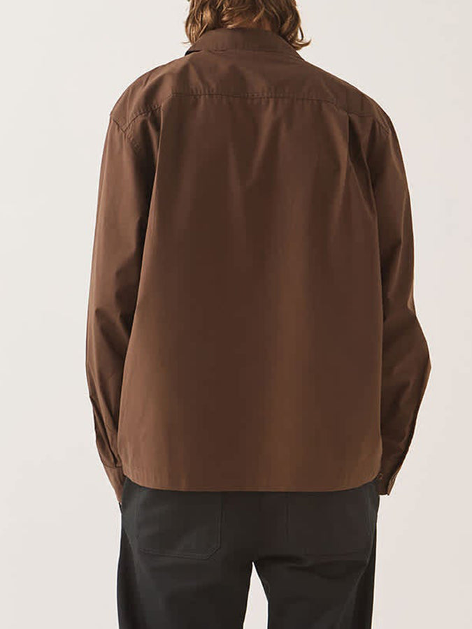 Brixton Trademark Long Sleeve Buttondown Shirt Automne 2026 | WALNUT BROWN