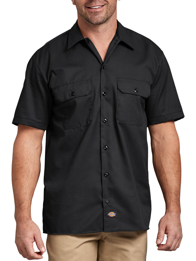 Dickies Twill Work Short Sleeve Buttondown Shirt | BLACK (BK)
