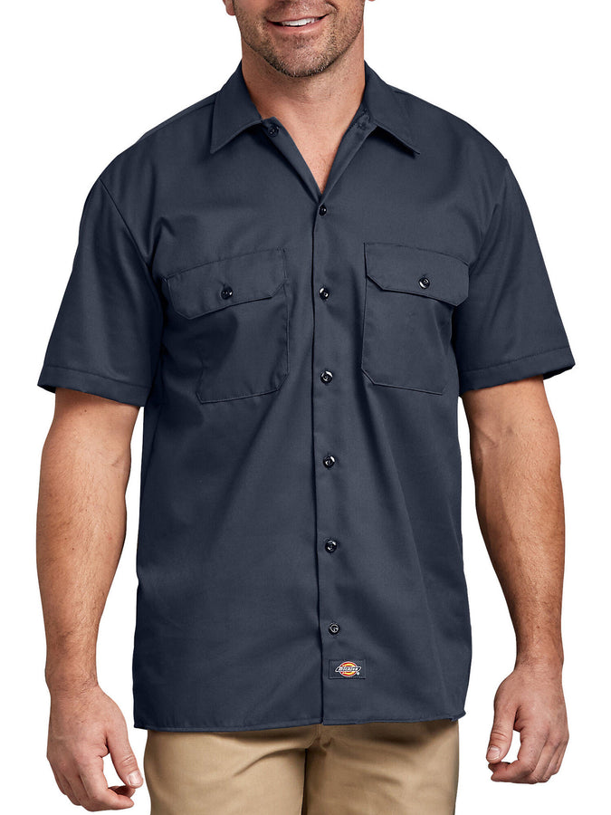 Dickies Twill Work Short Sleeve Buttondown Shirt | DARK NAVY (DN)