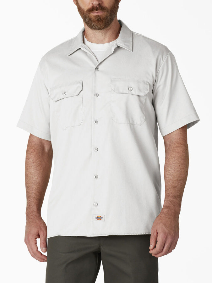 Dickies Twill Work Short Sleeve Buttondown Shirt | WHITE (WH)