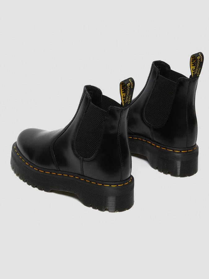 Dr. Martens 2976 Quad Polished Smooth Black Boots | BLACK