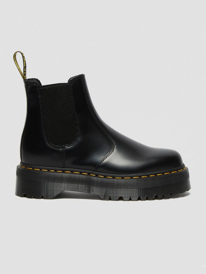 Dr. Martens 2976 Quad Polished Smooth Black Boots | BLACK