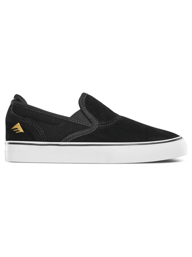 Emerica Wino G6 Slip-On Black/White/Gold Shoes | BLACK/WHITE/GOLD (715)
