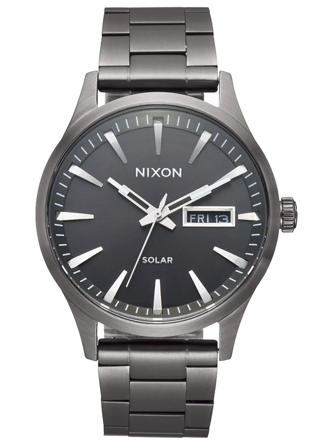 Nixon Sentry Solar Stainless Steel Watch | GUNMETAL (131)