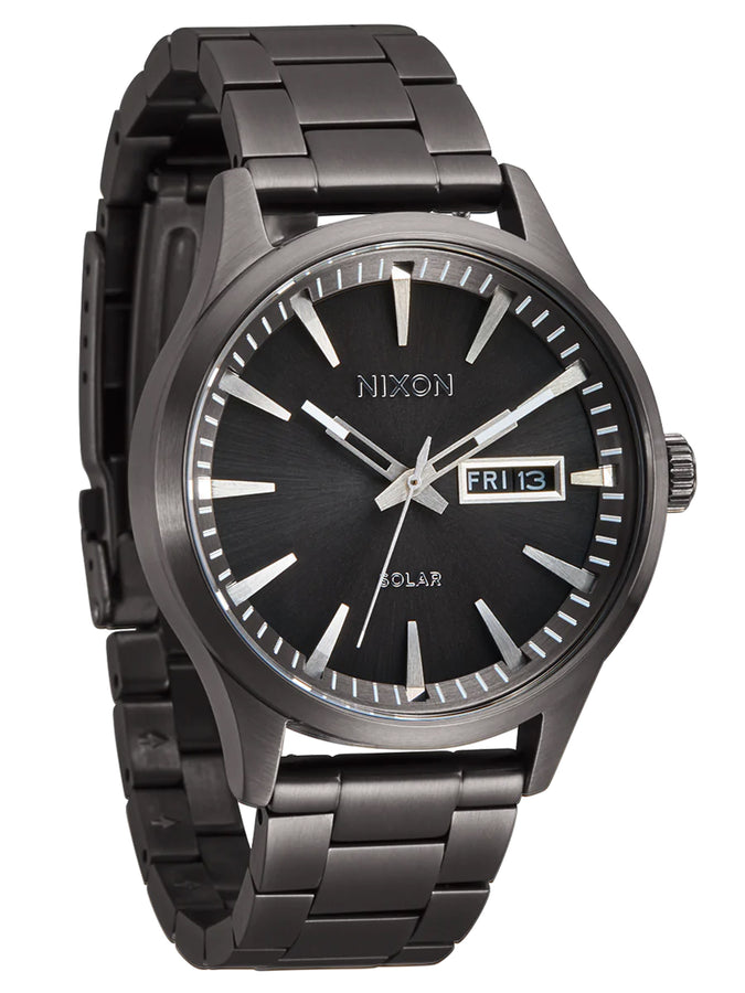 Nixon Sentry Solar Stainless Steel Watch | GUNMETAL (131)