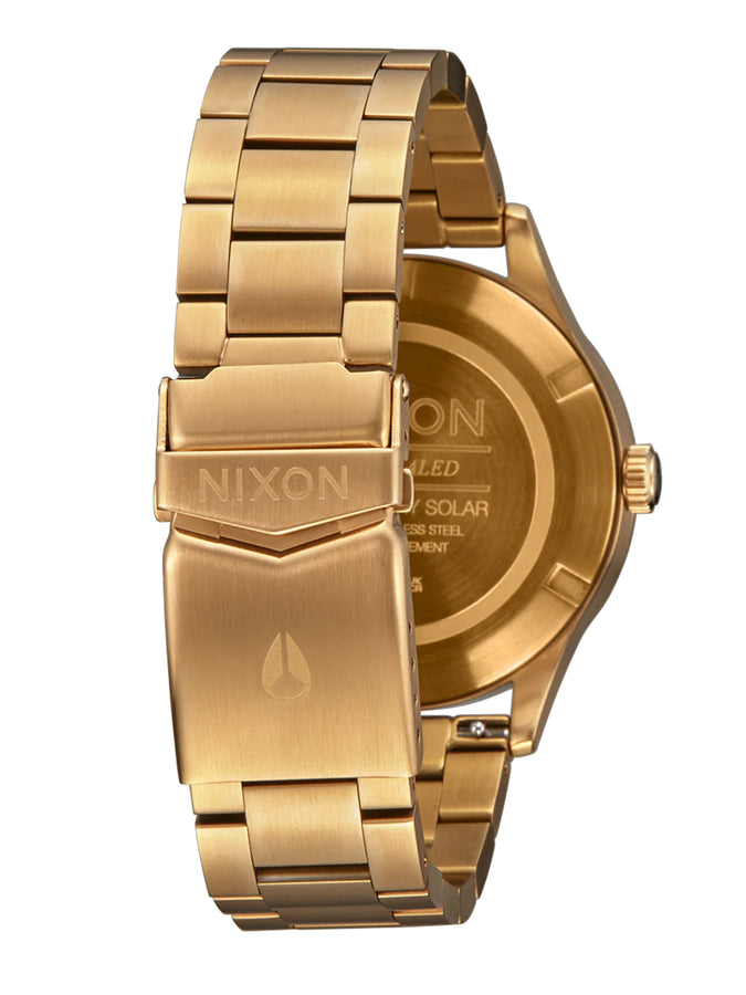 Nixon Sentry Solar Stainless Steel Watch | ALL GOLD/BLACK (510)