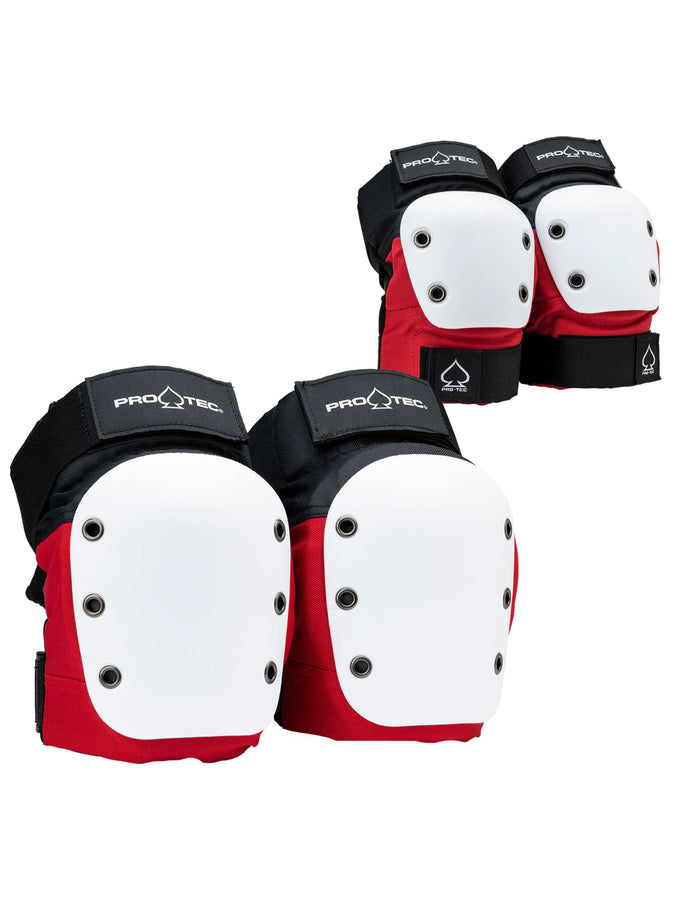 Pro-tec Street Knee/Elbow Pad Set | RED/WHITE/BLACK