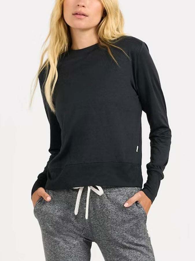 Vuori Daydream Crewneck Sweatshirt | BLACK HEATHER (HBK)