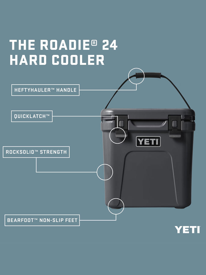 Yeti Roadie 24 Hard Charcoal Cooler | CHARCOAL