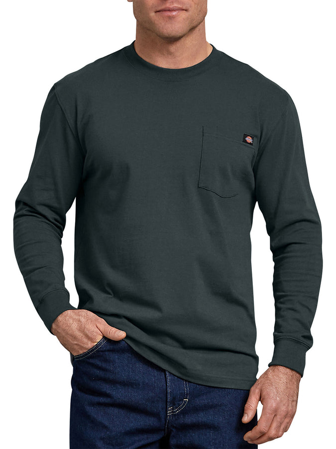Dickies Heavyweight Pocket Long Sleeve T-Shirt | HUNTER GREEN (GH)