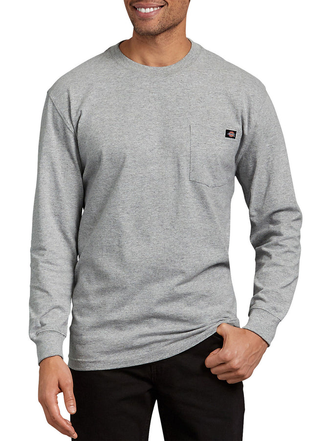 Dickies Heavyweight Pocket Long Sleeve T-Shirt | HEATHER GREY (HG)